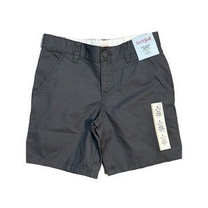 NWT Cat and Jack Gray Shorts Boys Youth  M 6/7 Cotton flat front pockets